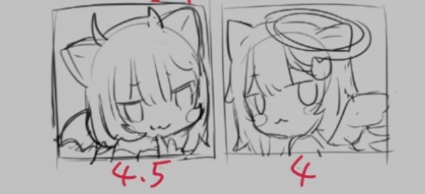 天使猫猫和恶魔猫猫#Nachoneko